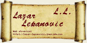 Lazar Lepanović vizit kartica